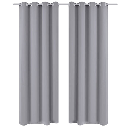 2 Pcs Rideau Blackout Occultant Avec Œillets En Métal 135X245Cm