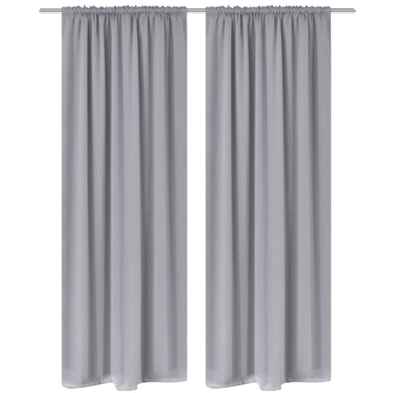 2 Pcs Rideau Blackout Occultant Tête À Fente