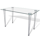 Table À Manger Et Dessus De Table En Verre Transparent