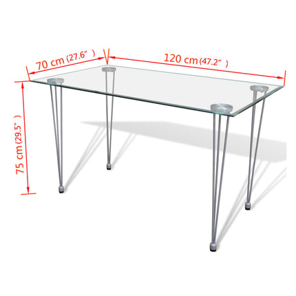 Table À Manger Et Dessus De Table En Verre Transparent