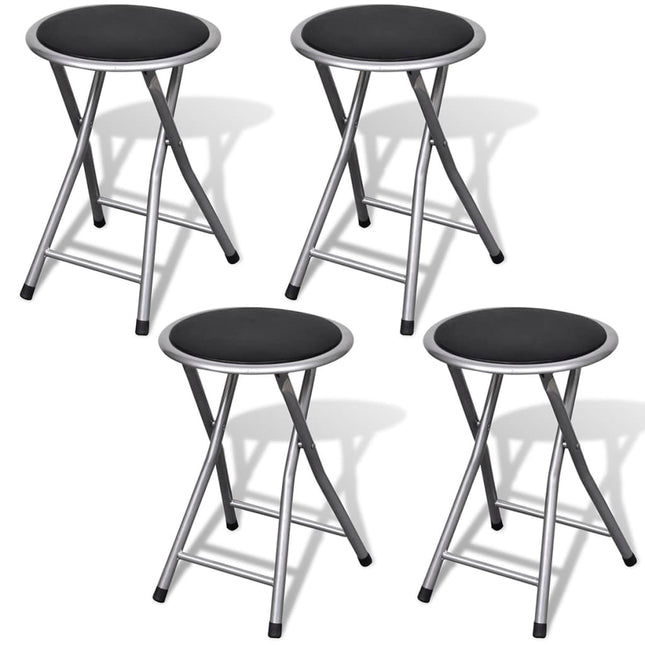 Tabourets De Pliables Lot De 4 Similicuir