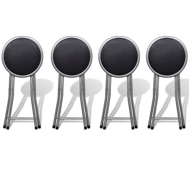 Tabourets De Pliables Lot De 4 Similicuir