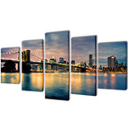 1 / 200 x 100 cm / Vue sur le fleuve et pont de Brooklyn