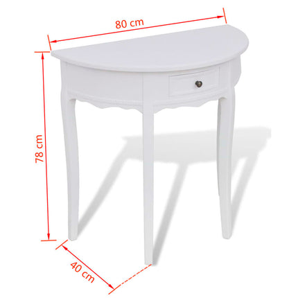 Table Console Avec Tiroir Demi-Ronde