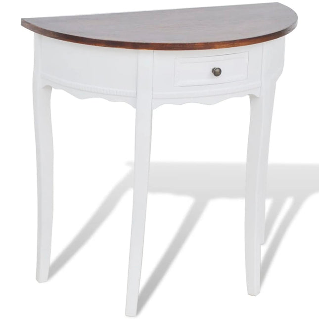 Table Console Avec Tiroir Demi-Ronde
