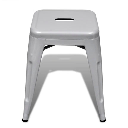 Tabourets Empilables Lot De 2 Métal
