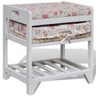Banc De Rangement Avec Étagère À Chaussures Et Panier Paulownia