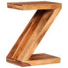 Table D'appoint Forme De Z Bois Massif
