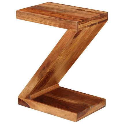 Table D'appoint Forme De Z Bois Massif