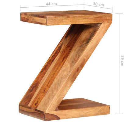 Table D'appoint Forme De Z Bois Massif