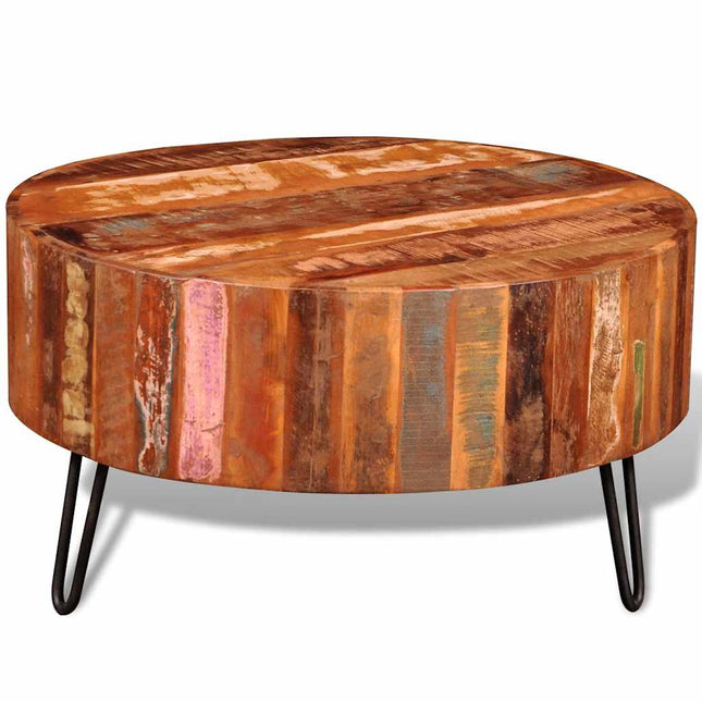 Table Basse Ronde Bois Massif De Récupération