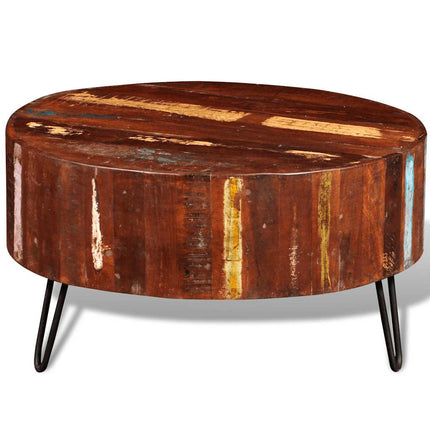Table Basse Ronde Bois Massif De Récupération