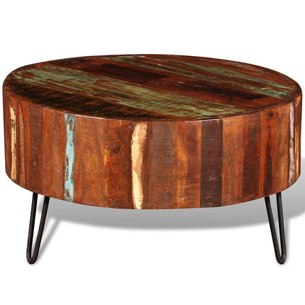Table Basse Ronde Bois Massif De Récupération