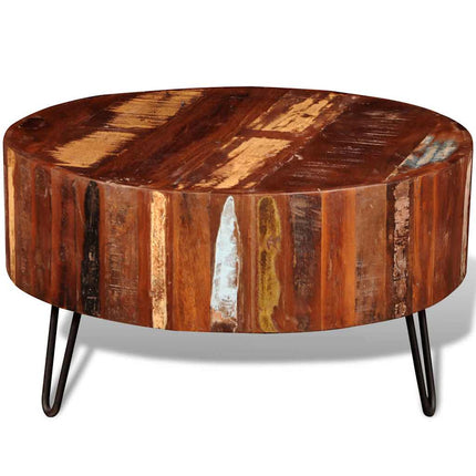 Table Basse Ronde Bois Massif De Récupération