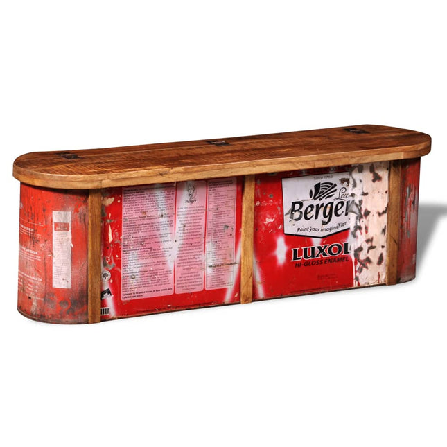 Banc De Rangement Bois De Récupération Solide