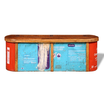 Banc De Rangement Bois De Récupération Solide