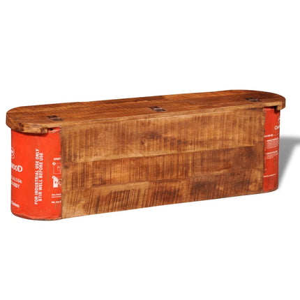 Banc De Rangement Bois De Récupération Solide