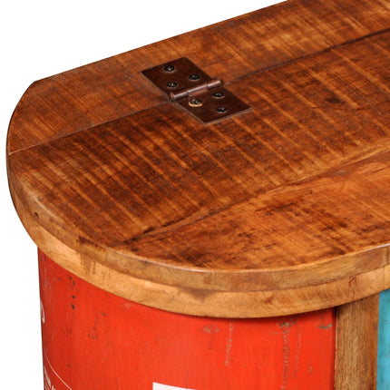 Banc De Rangement Bois De Récupération Solide