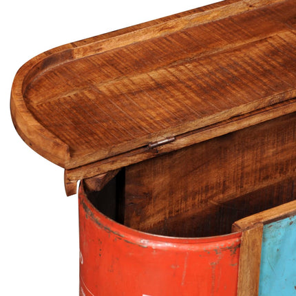 Banc De Rangement Bois De Récupération Solide