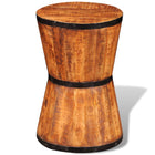 Tabouret Sablier Bois De Manguier Brut