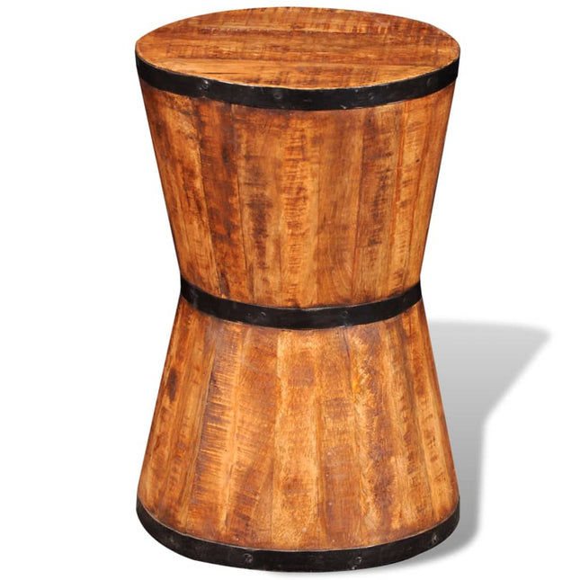 Tabouret Sablier Bois De Manguier Brut