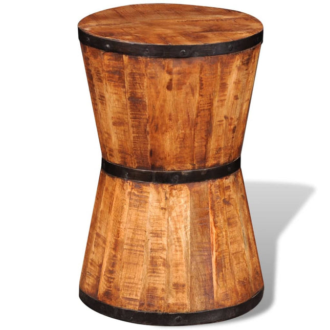 Tabouret Sablier Bois De Manguier Brut