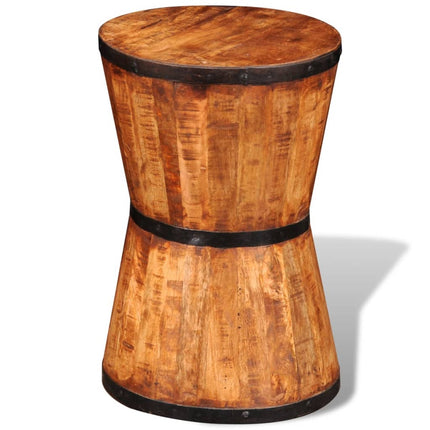 Tabouret Sablier Bois De Manguier Brut