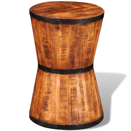 Tabouret Sablier Bois De Manguier Brut