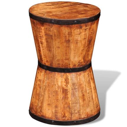 Tabouret Sablier Bois De Manguier Brut