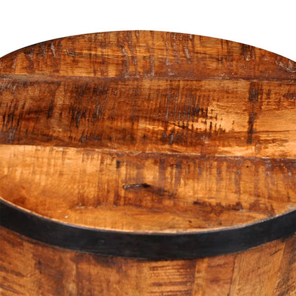 Tabouret Sablier Bois De Manguier Brut