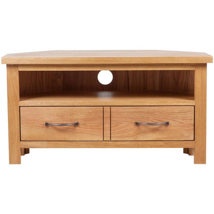Meuble Tv Avec Tiroir 88 X 42 X 46 Cm Bois De Chêne Solide