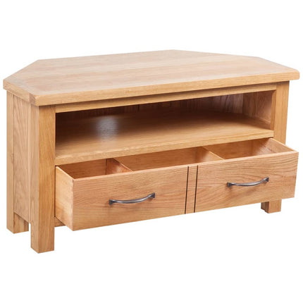 Meuble Tv Avec Tiroir 88 X 42 X 46 Cm Bois De Chêne Solide