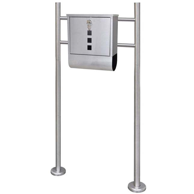 Boîte À Lettre Sur Support En Acier Inoxydable