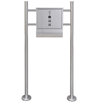 Boîte À Lettre Sur Support En Acier Inoxydable