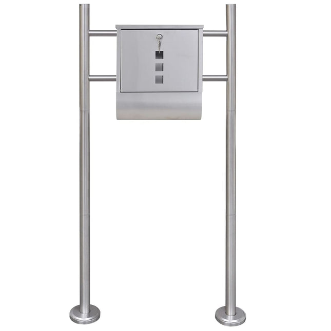 Boîte À Lettre Sur Support En Acier Inoxydable