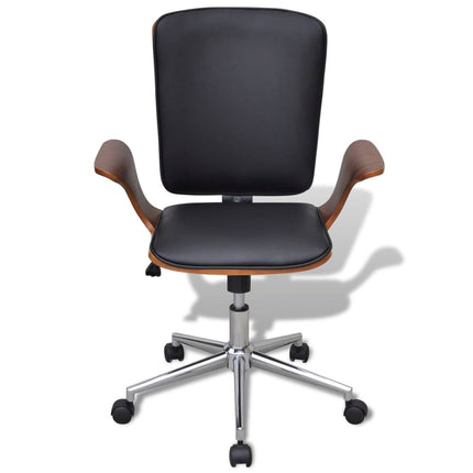 Chaise De Bureau Bois Courbé Avec Tapisserie En Similicuir