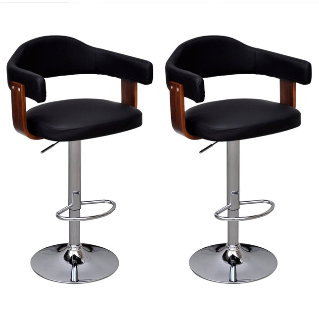 Tabourets De Bar Lot De 2 Bois Courbé