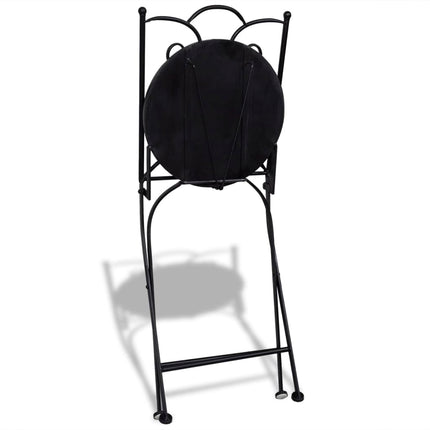 Ensemble De Bistro 3 Pcs Carreaux Céramiques Terre Cuite