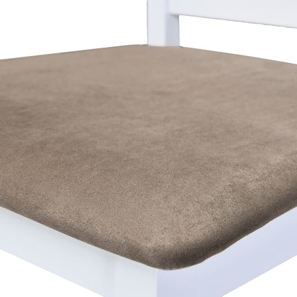 Chaises De Bar Lot De 2 Blanc Tissu