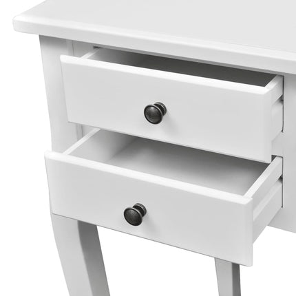 Bureau Français En Bois Avec Pieds Courbés Et 5 Tiroirs