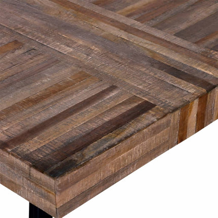 Table Basse Carrée Bois De Teck De Récupération