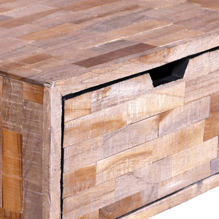 Table Basse Avec 4 Tiroirs Bois De Teck Recyclé