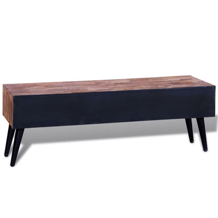 Table Console Tv Avec 4 Tiroirs Bois De Teck Recyclé