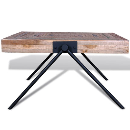 Table Basse Avec Pieds En V Bois De Teck Recyclé
