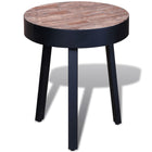 Table D'appoint Ronde Bois De Teck Recyclé