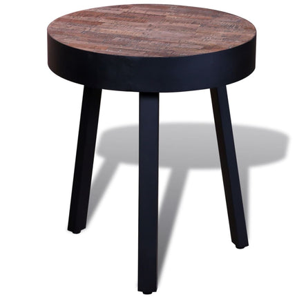 Table D'appoint Ronde Bois De Teck Recyclé