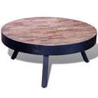 Table Basse Ronde Bois De Teck Recyclé