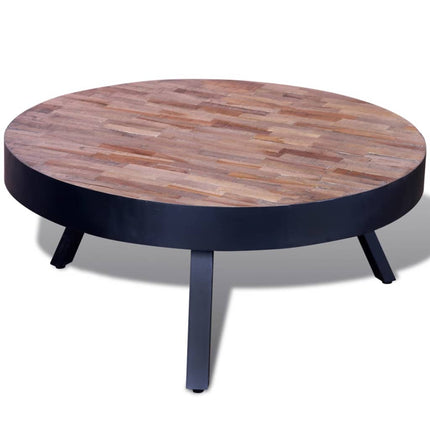 Table Basse Ronde Bois De Teck Recyclé