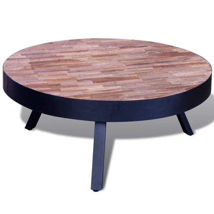 Table Basse Ronde Bois De Teck Recyclé