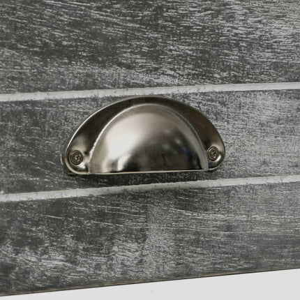 Table De Chevet 2 Pcs Avec 2 Tiroirs Gris Et Blanc